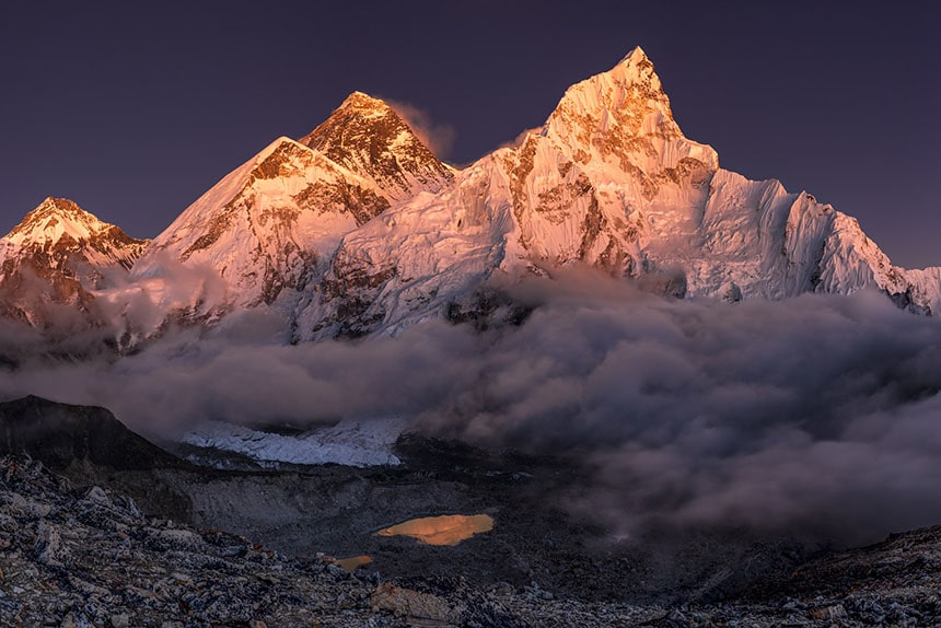 Everest range panorama from Kala Patthar, Nepal