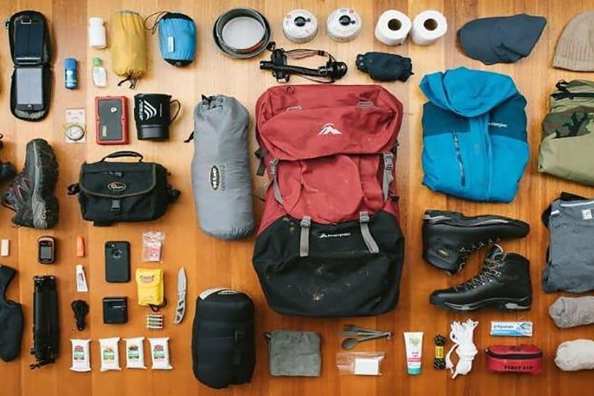 Packing for a trek in the Himalayas