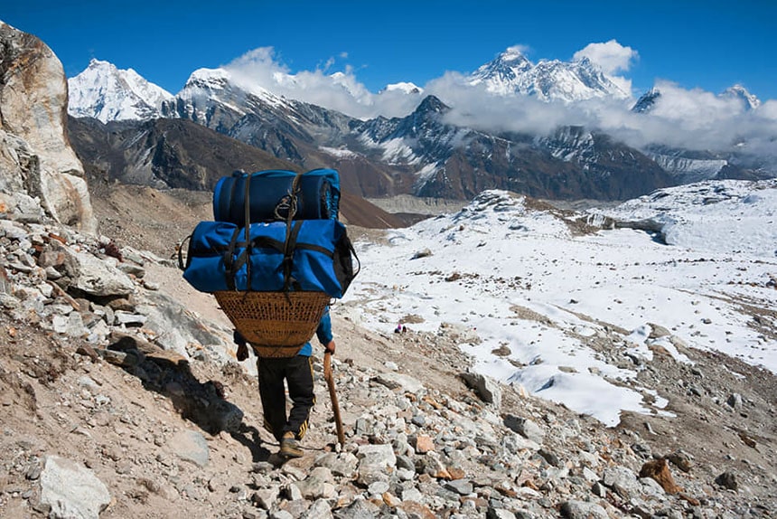 Porter, trekking in Nepal