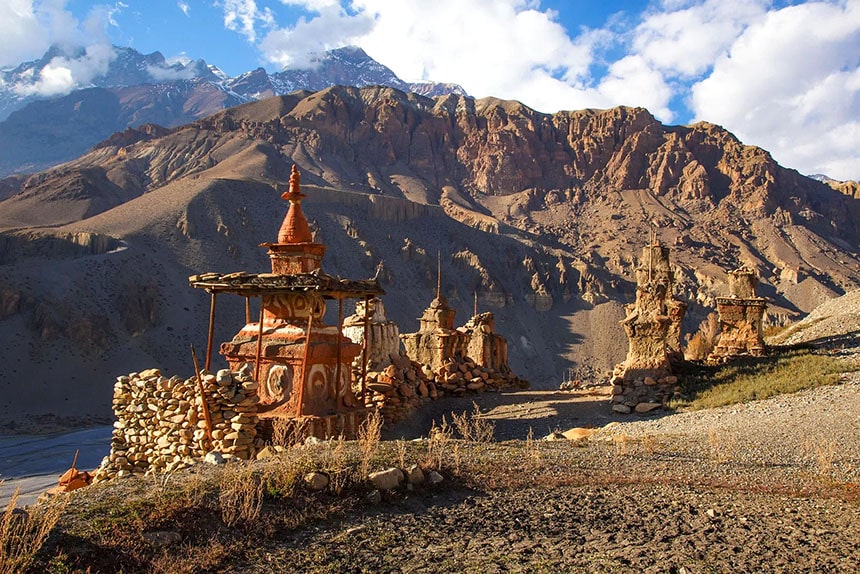 Buddhist stupa, Upper Dolpo trek, Nepal