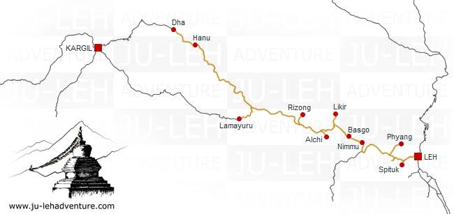 Dha-Hanu valley - cultural tour - map