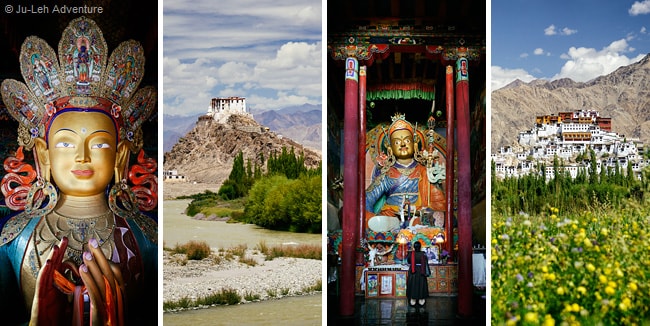 Indus valley monasteries in Ladakh: Stakna, Hemis and Thiksey